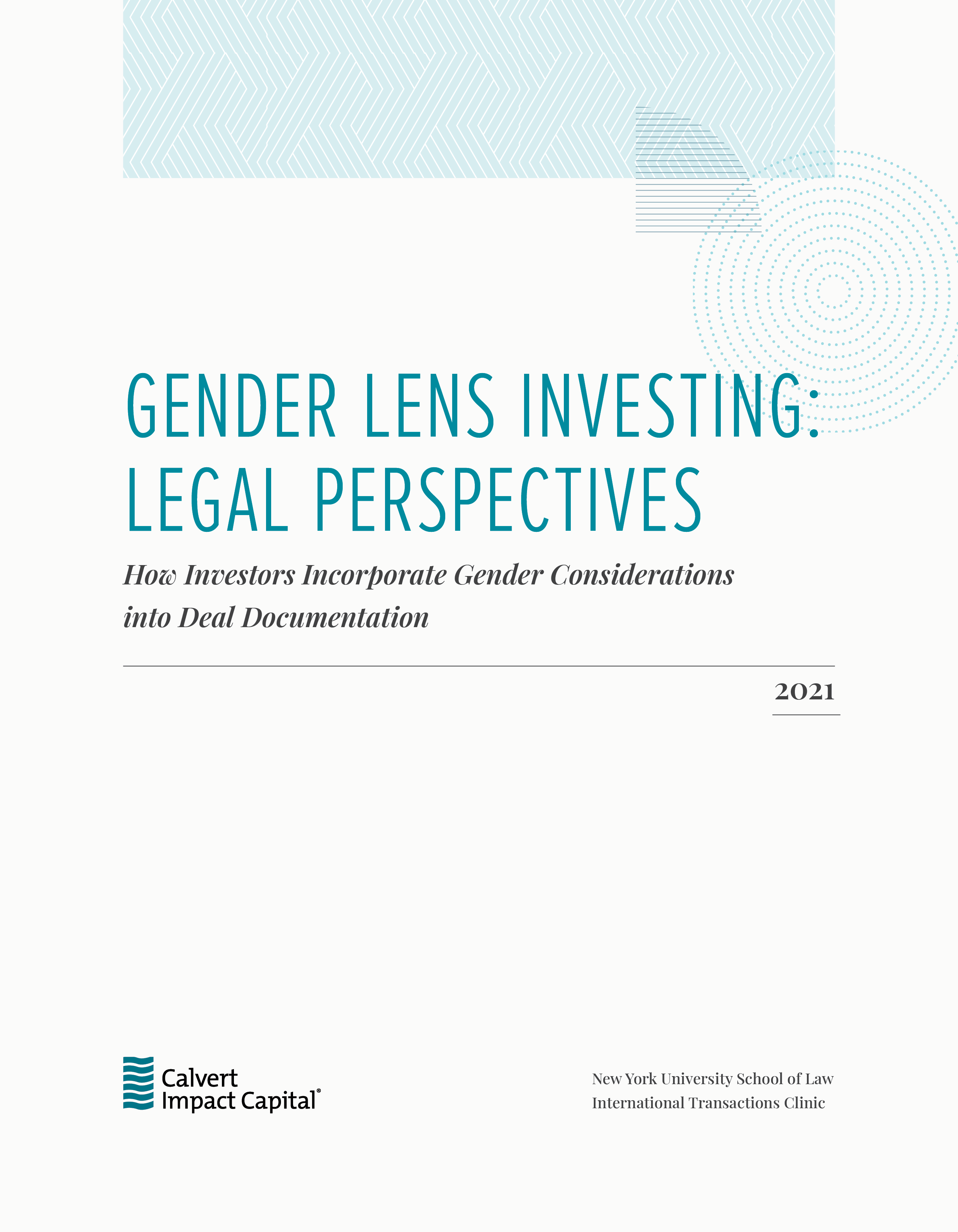 Gender Lens Investing Calvert Impact Capital