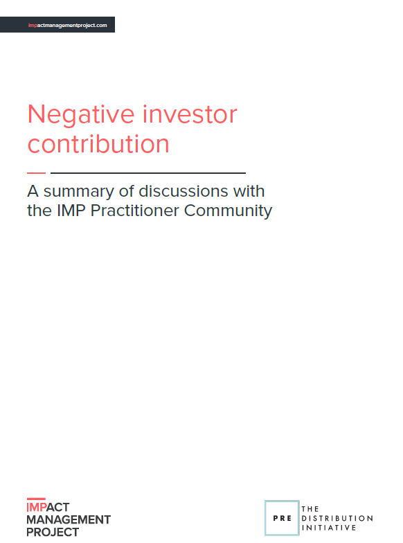 negative investor contribution 