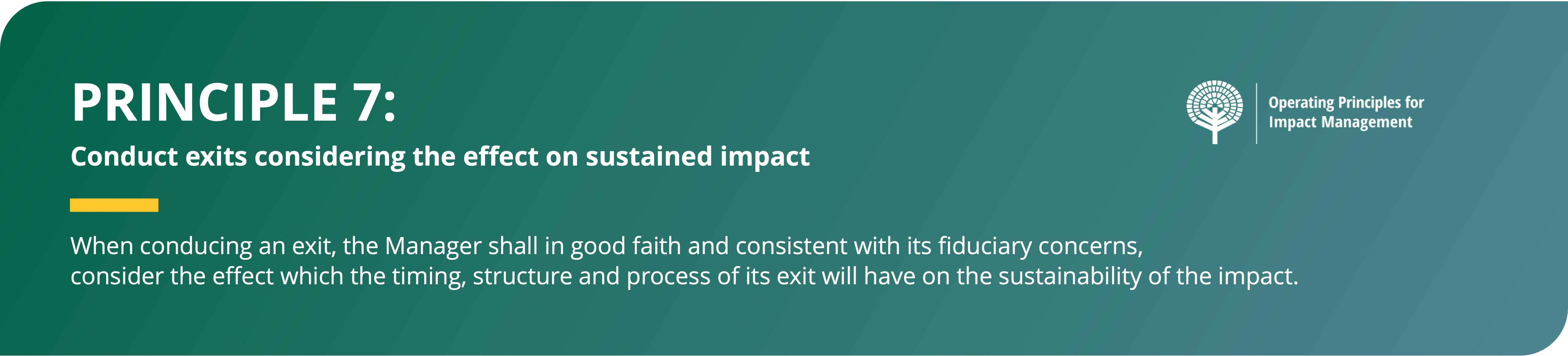 Principle 7 description