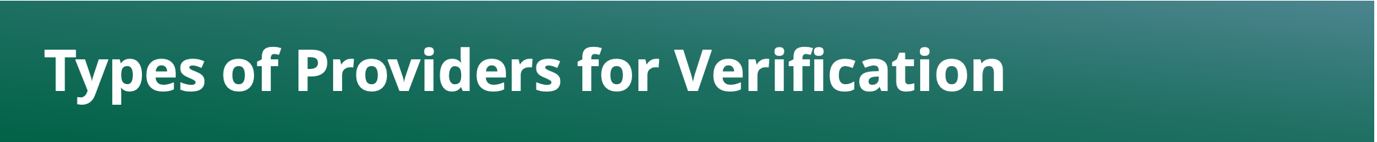 Type of providers
